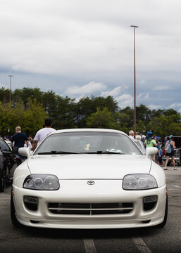 atlanta, united states, june 2024: toyota supra 1998 white