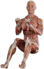 male muscle body exercise person with transparent background