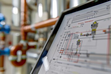 Detailed Digital Inspection Report of Plumbing System on Tablet for Maintenance and Repair Insight