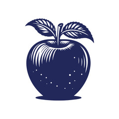 Apple Fruit silhouette Clip art isolated vector illustration on a white background