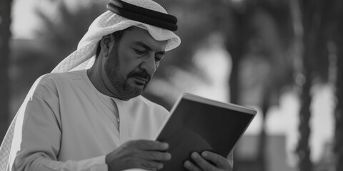 Fototapeta premium A person sitting in a park reading a book, great for educational or leisure themes