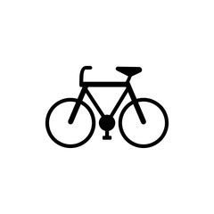 Minimalist Bicycle Silhouette. Vector icon.