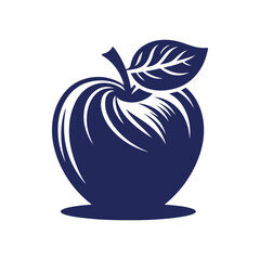 Apple Fruit silhouette Clip art isolated vector illustration on a white background