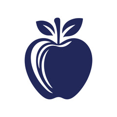 Apple Fruit silhouette Clip art isolated vector illustration on a white background