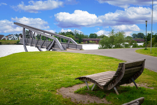 Aussichtspunkt an der Neckarwiese Ladenburg