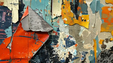 Fototapeta premium a close up of a wall with peeling paint