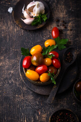 Assortment of different cherry tomatoes