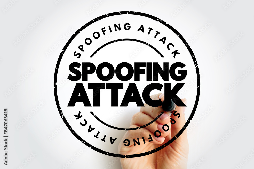 Poster spoofing attack - situation in which a person or program successfully identifies as another by falsi