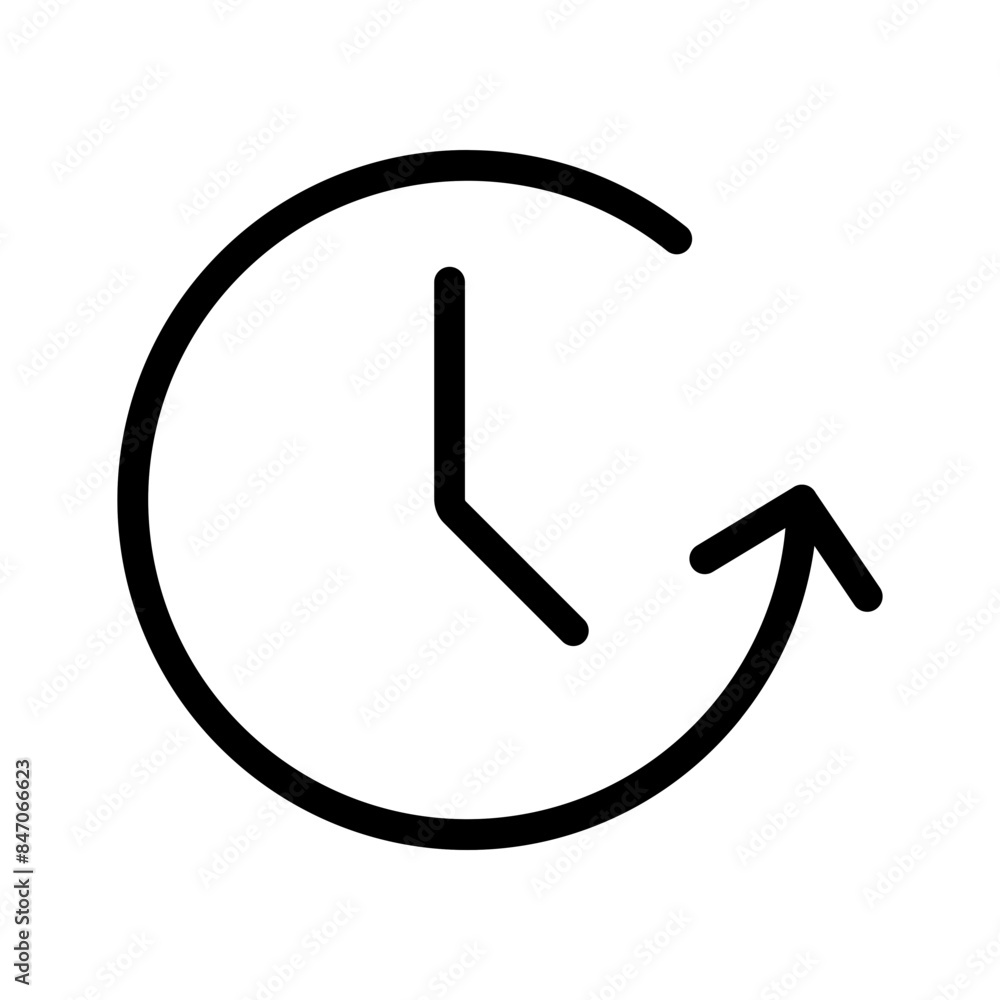 Poster time passing icon perfect for clocks and time management illustrations