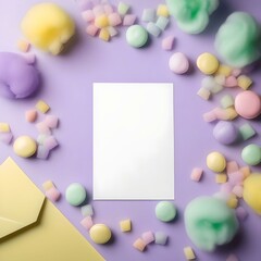 Fototapeta premium pastel candy border frame
