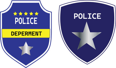 Set of police law enforcement badges and logo patches eps 10.