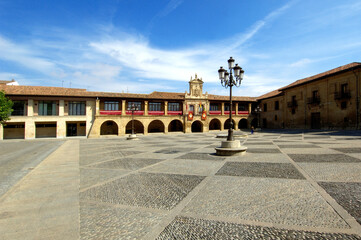 Main square of  Santo Domingo de la Calzada, La Rioja, Spain
