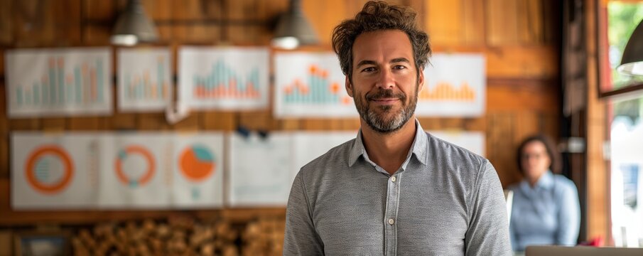 Focused man at a business strategy meeting