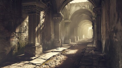 Obraz premium Mystical Mountain Monasteries. AI generated art illustration.