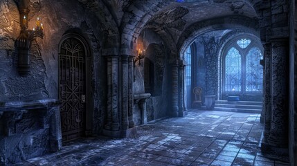 Fototapeta premium Mystical Mountain Monasteries. AI generated art illustration.