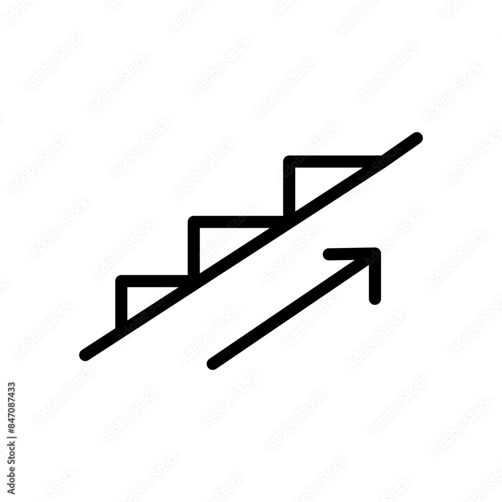 Poster stairs icon perfect for architecture and building designs