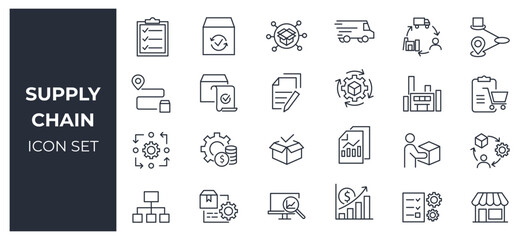 supply Chain icon set 