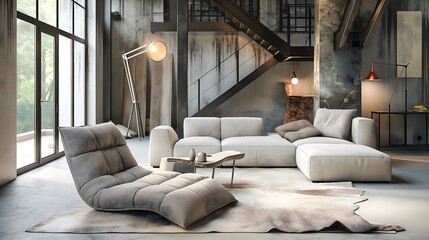 3d render of interior in the living room