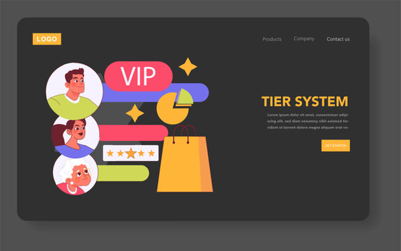 Loyalty Program And Reward. Flat Vector Illustration