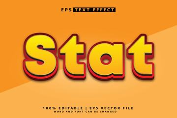 Stat editable Text effect 