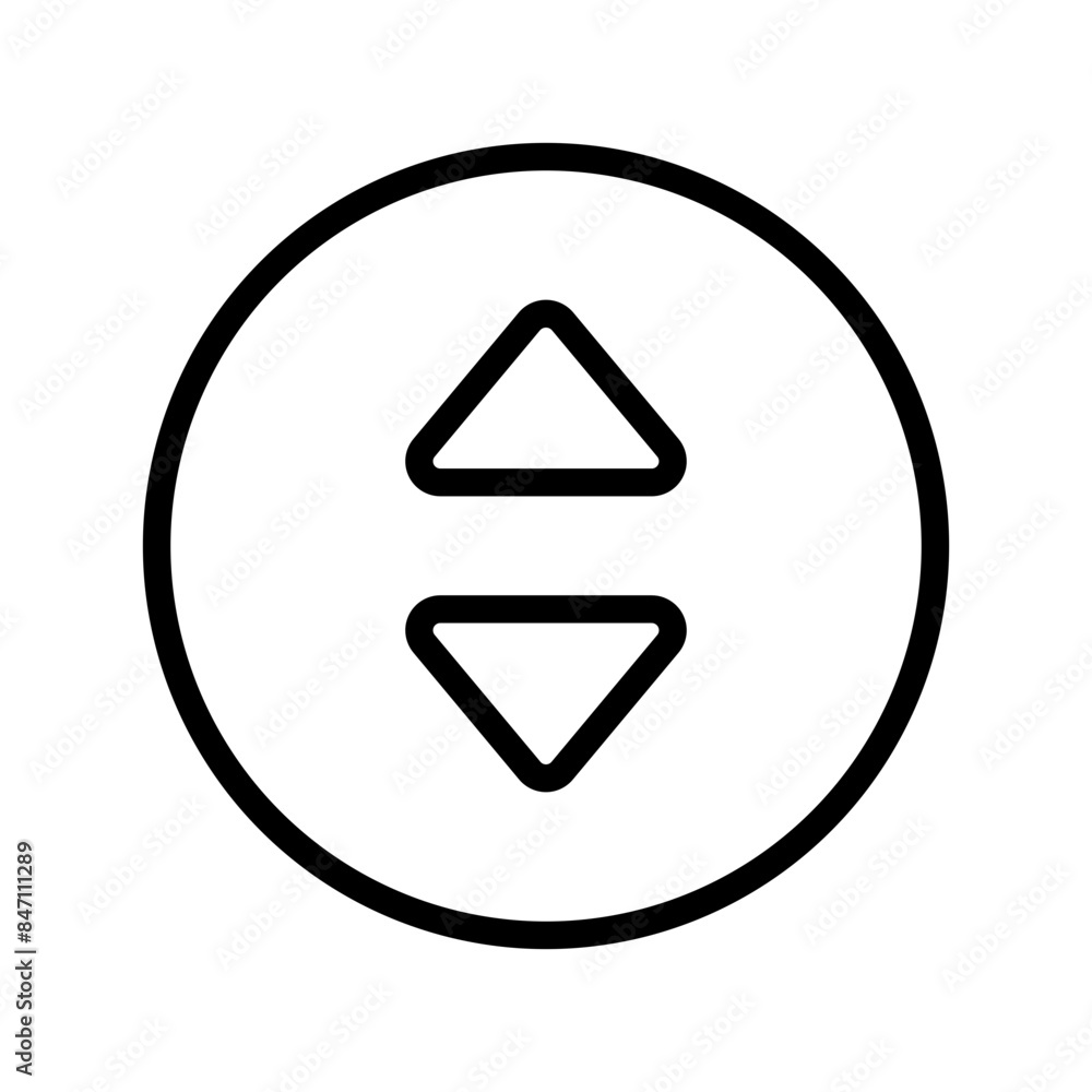 Poster up and down arrows icon perfect for navigation and direction themes