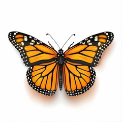 Fototapeta premium Beautiful colorful butterfly isolated over white background