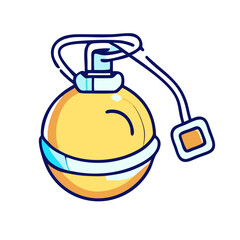 Obraz premium Combat Grenade Icon, AI Generative