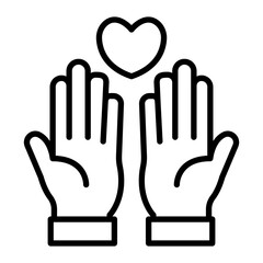 Obraz premium Prayer Vector Line Icon