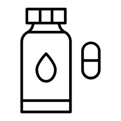 Obraz premium Suplement Vector Line Icon
