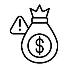 Risk Investment Vector Line Icon