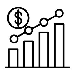 Business Growth Vector Line Icon