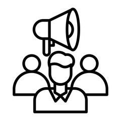 Fototapeta premium Marketing Team Vector Line Icon