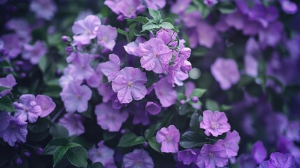 Blooming Purple Flowers in the Summer