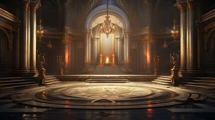 Obraz premium The church of the holy sepulchre. AI generated art illustration.