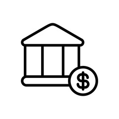 Bank Icon Ideal for Finance and Banking Themes