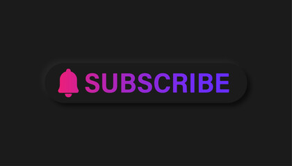 Neumorphism button of subscribe button