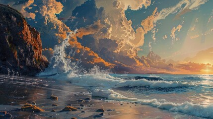 Naklejka premium Ocean s Edge