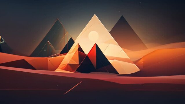 pyramids at sunset