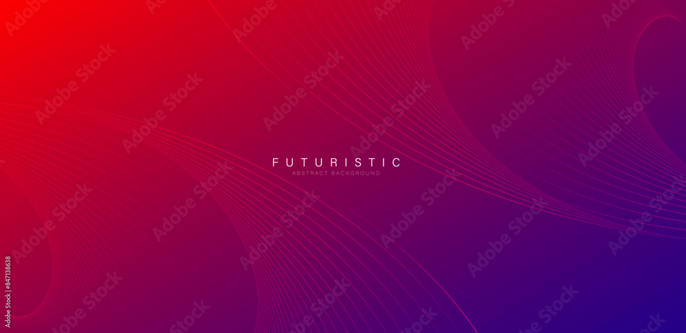 Poster futuristic abstract background. glowing lines design. dynamic curve motion lines. modern graphic ele