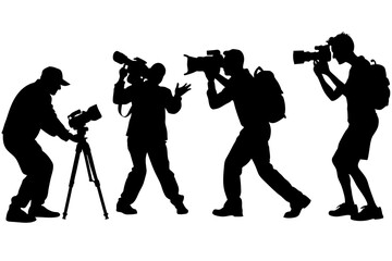 Naklejka premium Captured by photographers working around the world vector silhouette 