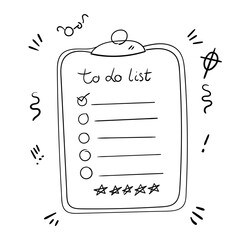 to do list hand-drawn vector background