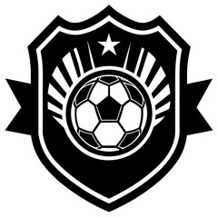 Obraz premium football logo design vector silhouette 