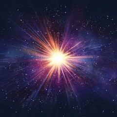 Stunning Cosmic Burst Galaxy Explosion in Deep Space