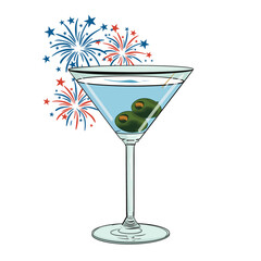Fireworks martini 