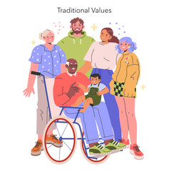 Housewife. Flat Vector Illustration