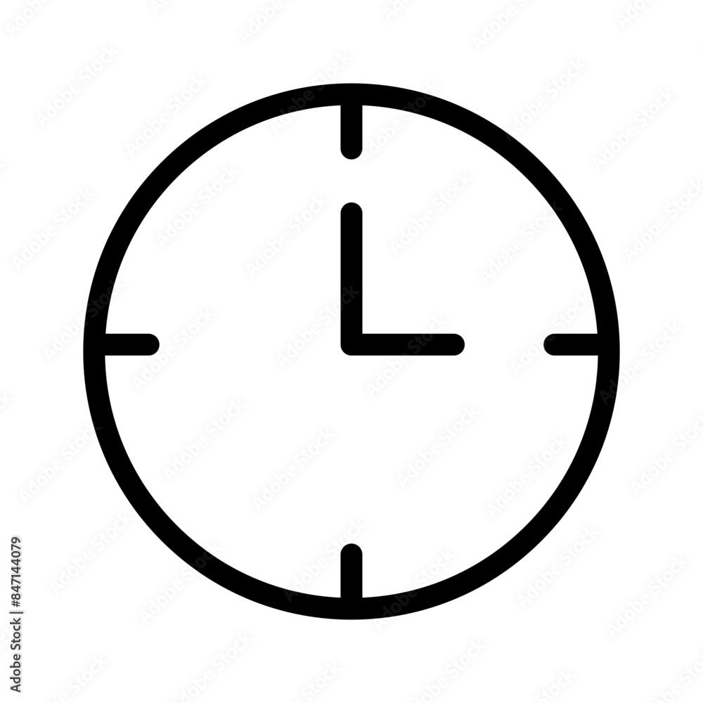Poster Clock Time Icon Ideal for Time Management and Scheduling Designs