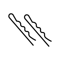 Bobby Pins Icon Ideal for Hair Accessories and Styling Illustrations