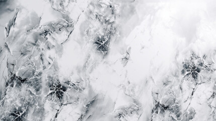 Fototapeta premium Monochromatic image capturing the intricate patterns of marble with shades of white and grey, ideal for luxury design