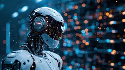 Intelegent robot calculating.