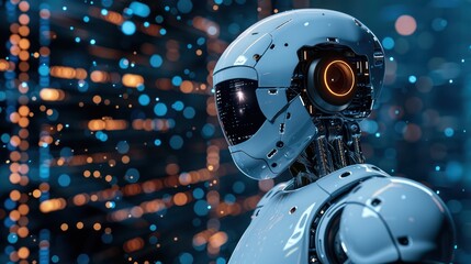 Intelegent robot calculating.